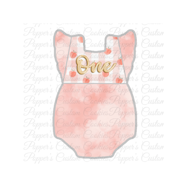 Ruffled Onesie, Peach One