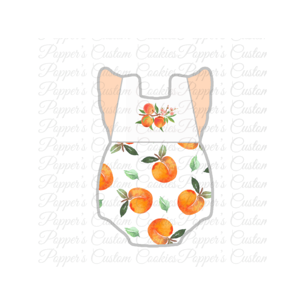 Ruffled Onesie, White Peach