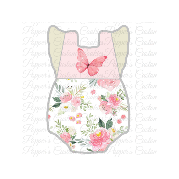 Ruffled Onesie, Floral Butterfly