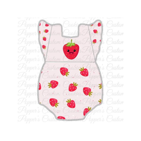 Ruffled Onesie, Strawberries