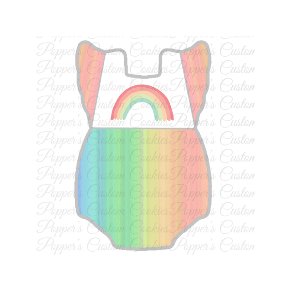 Ruffled Onesie, Rainbow