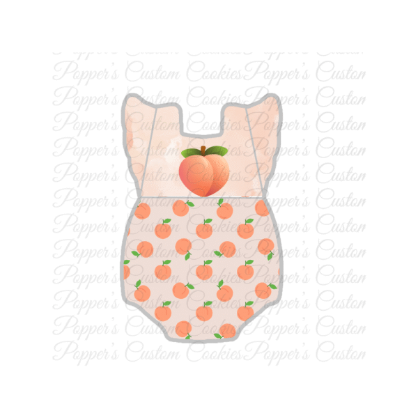 Ruffled Onesie, All Peach