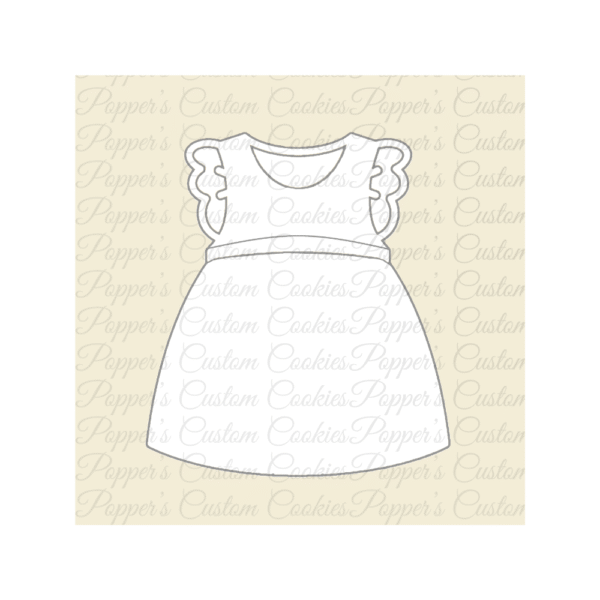 Girl's Dress, Magic Template, Plain Front
