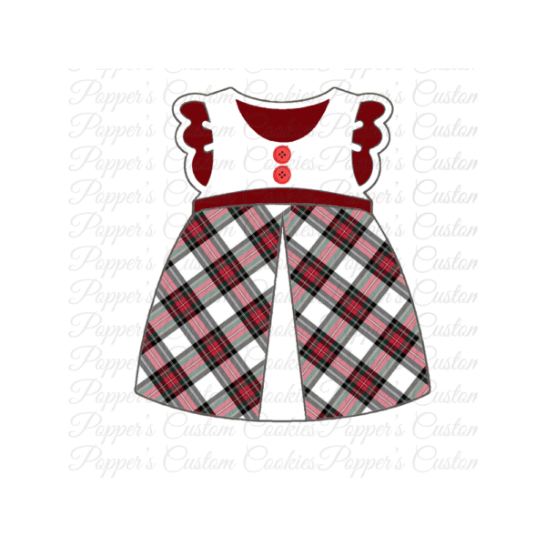 Girl’s Dress, Red Black, Plaid Dress