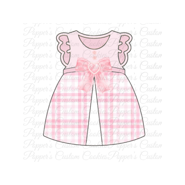 Girl's Dress, Pink Plaid Bow