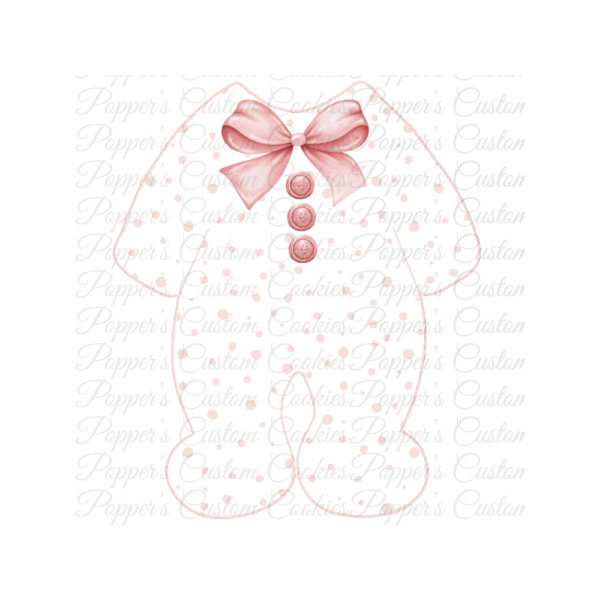 Long Sleeper, Pink Dots, Bow