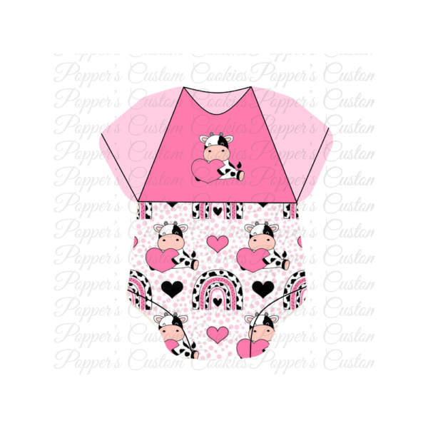 Onesie, Pink Cow