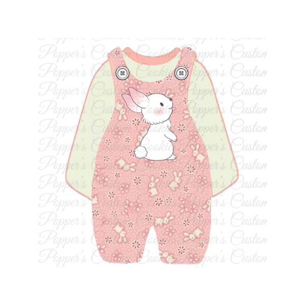 Romper, Girl's, Peach Bunny