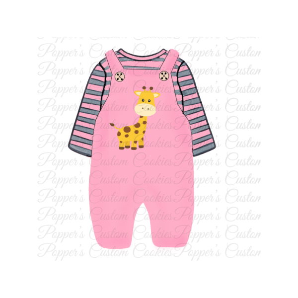 Romper, Girl's, Pink Giraffe