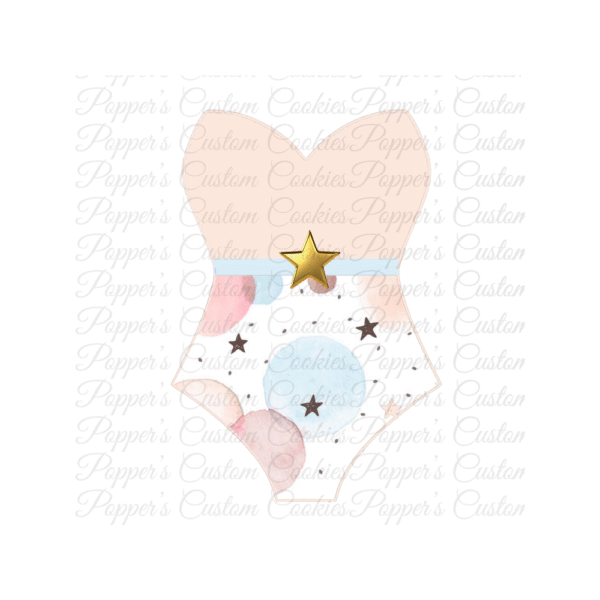 Bathing Suit, Strapless, HF, Pastel Star