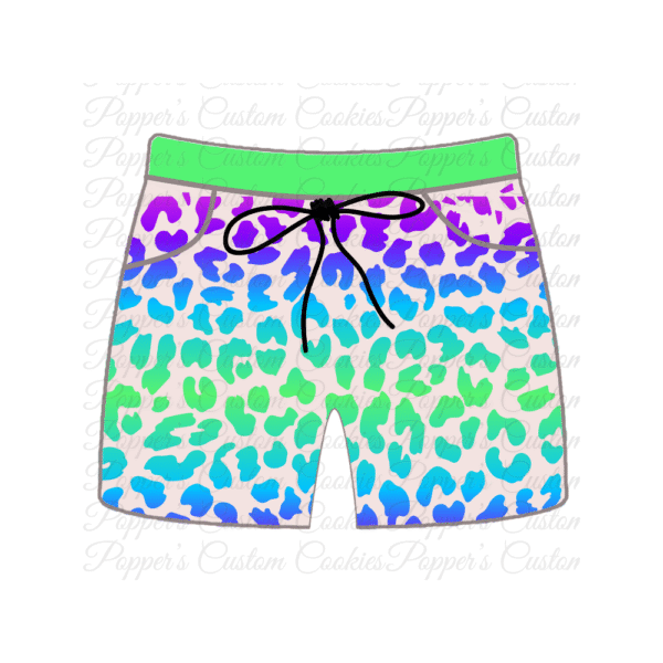 Men's Long Swim Trunks, Multi-Color