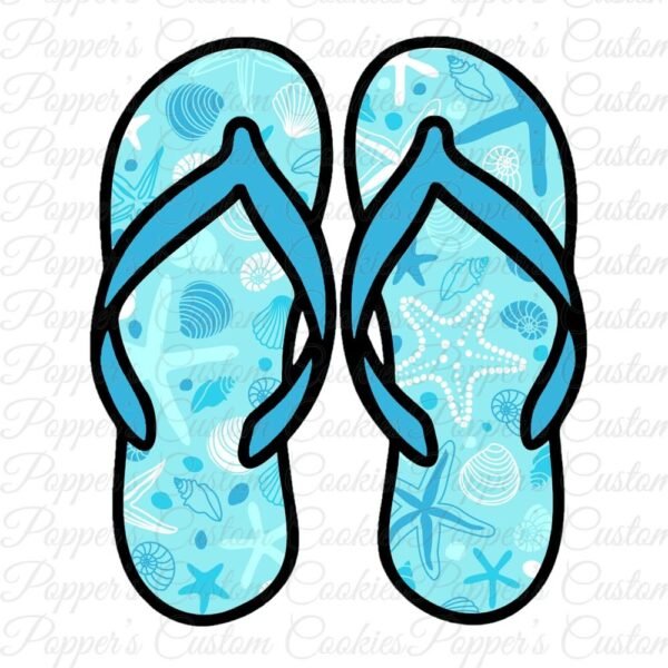 Flip Flop, Aqua Shells