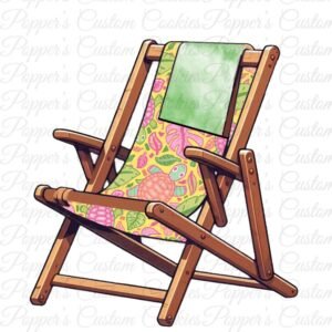 Beach Chair, Pink & Green Turtle
