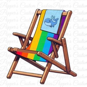 Beach Chair, Rainbow & Whale
