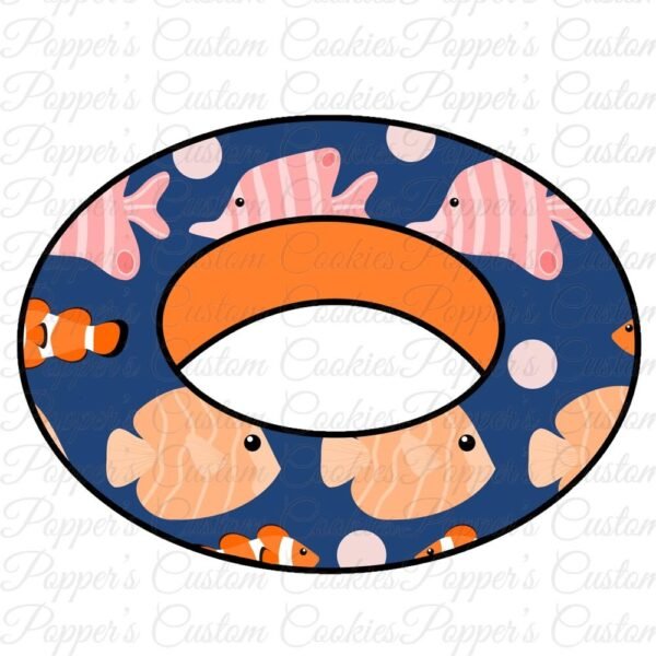 Inner Tube, Blue & Orange Fish