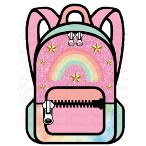 Backpack, Rainbow, Zipper