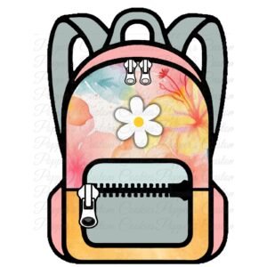 Backpack, Flower, Zipper