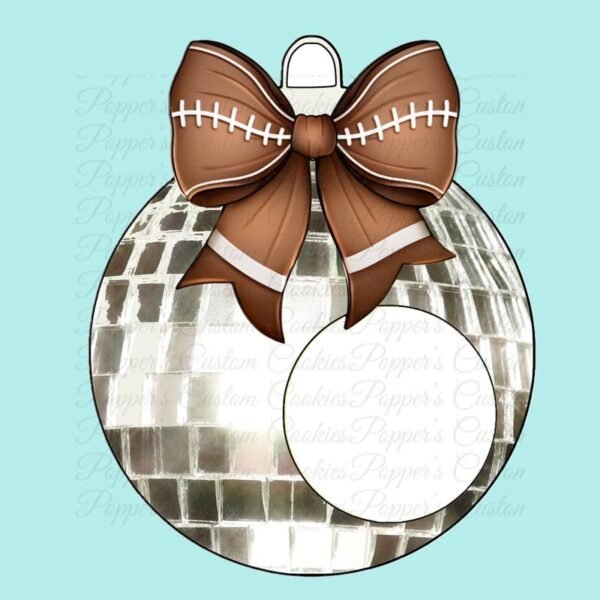 Ornament, Silver Disco Ball, Football Magic Template