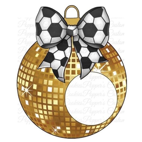 Ornament, Gold Disco Ball, Soccer Magic Template