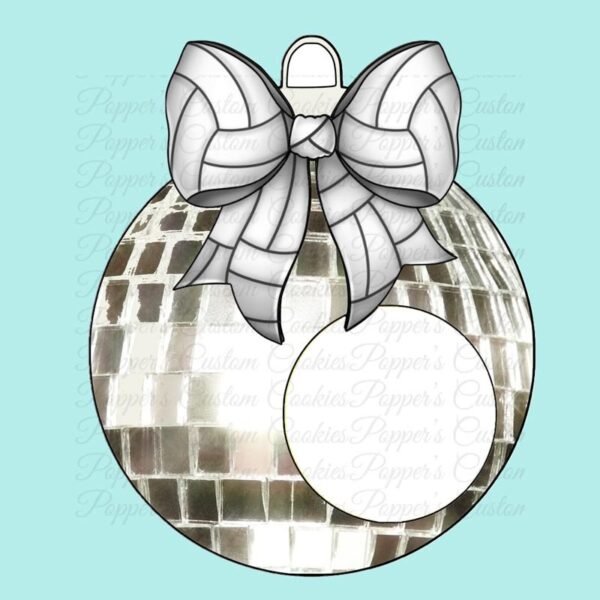 Ornament, Silver Disco Ball, Volleyball Magic Template