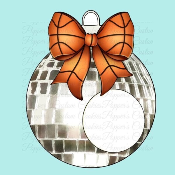 Ornament, Silver Disco Ball, Basketball Magic Template