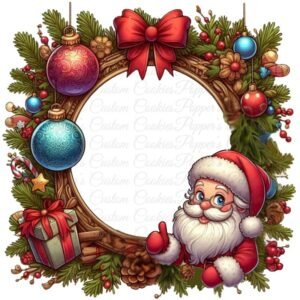 Christmas Card Magic Template, Santa Claus