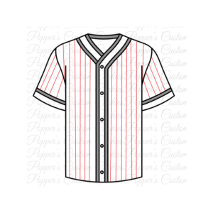 Baseball Jersey, Red Striped