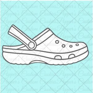 Plastic Clog Magic Template, Side View & White Strap