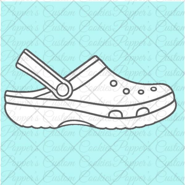 Plastic Clog Magic Template, Side View & White Strap