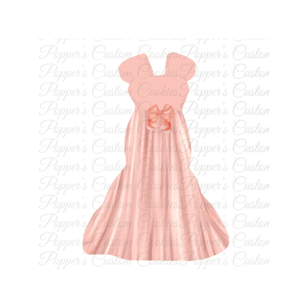 Dress, Evening Gown, Coral