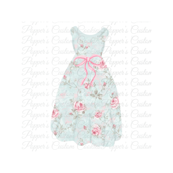 Dress, Formal, Green Rose, Ribbon