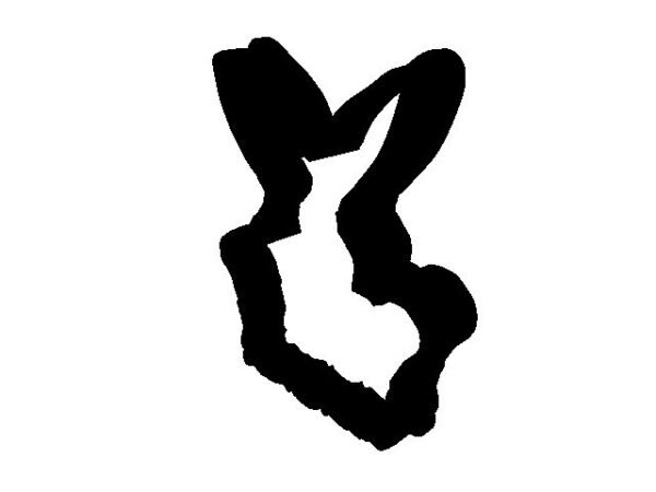 Rabbit & Frame STL File, 4 inch