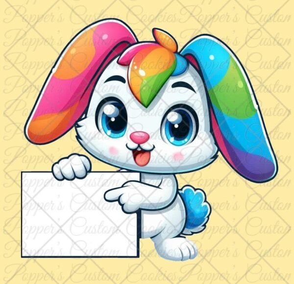 Rainbow Bunny Magic Template