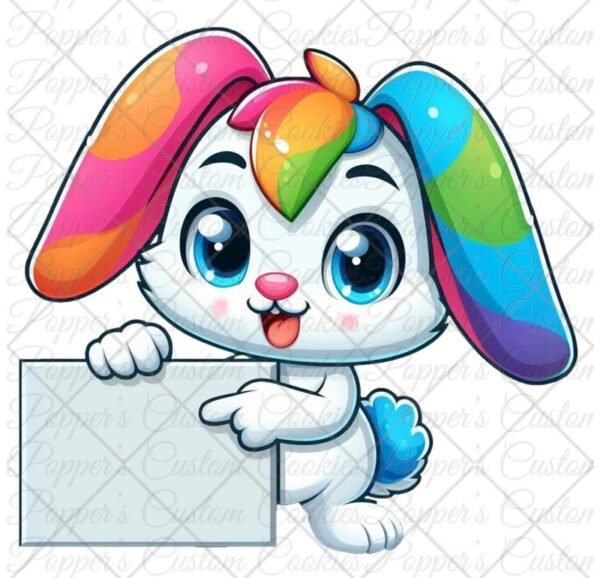 Rainbow Bunny, Sign