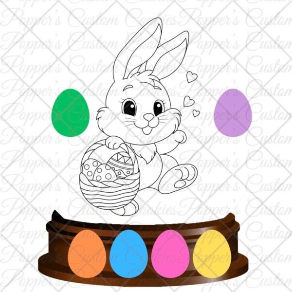 Easter PYO, Bunny With Basket Snow Globe