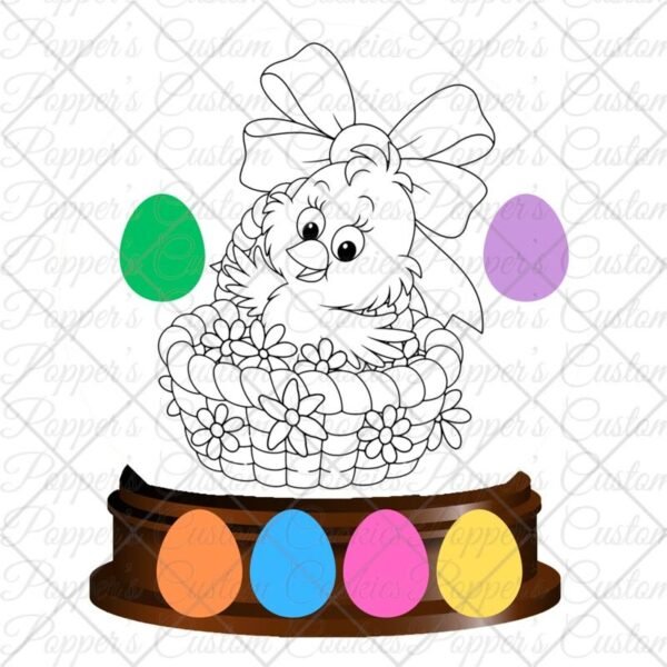 Easter PYO, Chick In Basket Snow Globe