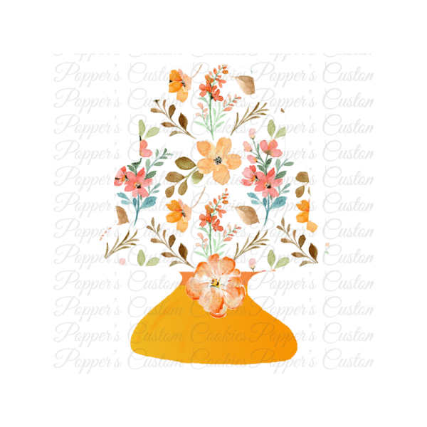 3 Layer Cake, Stand, AC, Orange Floral
