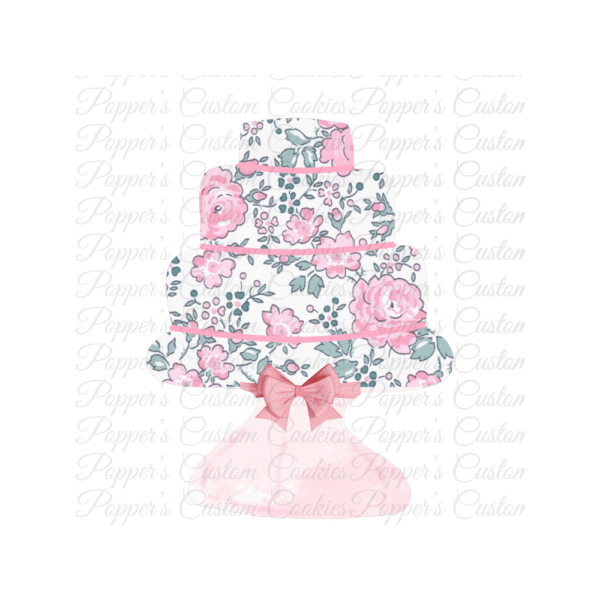 3 Layer Cake, Stand, AC, Pink Floral