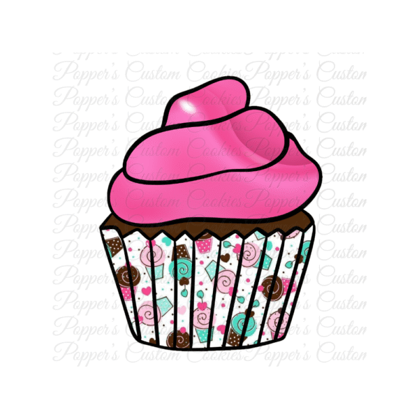 Cupcake, Swirl, Chocolate Cake, Strawberry Icing