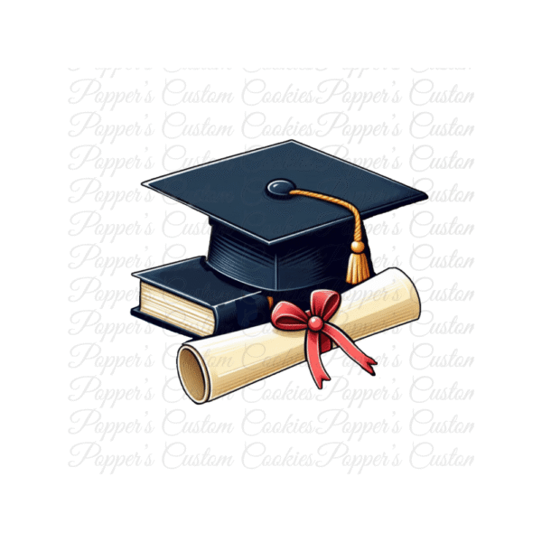 Graduation Cap, Book, Diploma