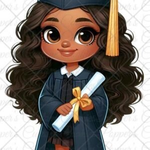 Graduation, Grad Girl, Deep Skin Tone