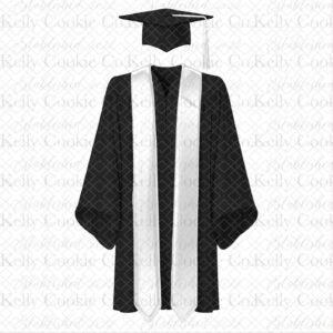 Graduation Cap & Gown Magic Template, Black