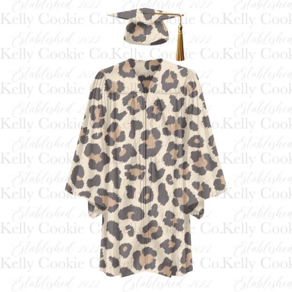 Cap & Gown Leopard, Gold Tassel