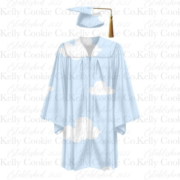 Cap & Gown Clouds, Gold Tassel