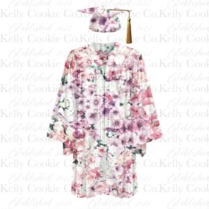 Cap & Gown Floral, Gold Tassel