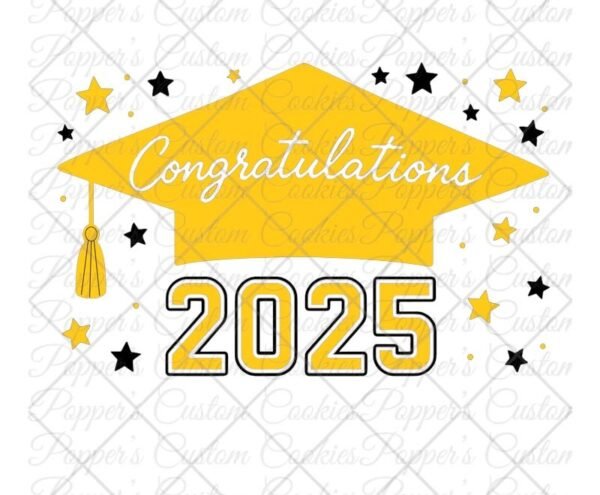 2025 Graduation Cap, Gold