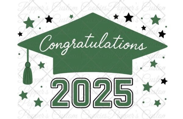2025 Graduation Cap, Green