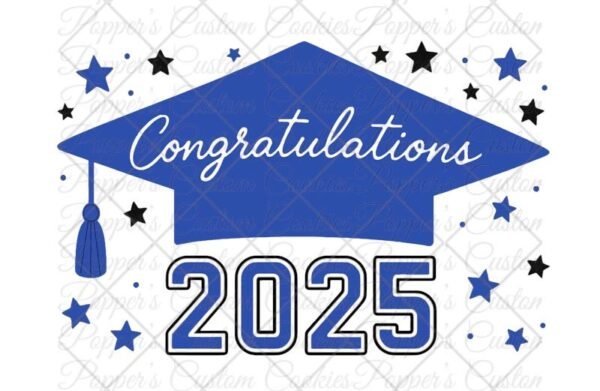2025 Graduation Cap, Blue