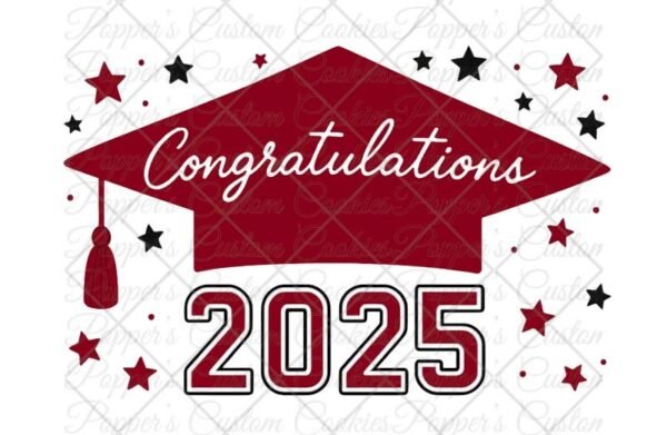 2025 Graduation Cap, Burgandy