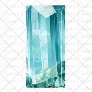 Gem, Emerald Cut, Turquoise